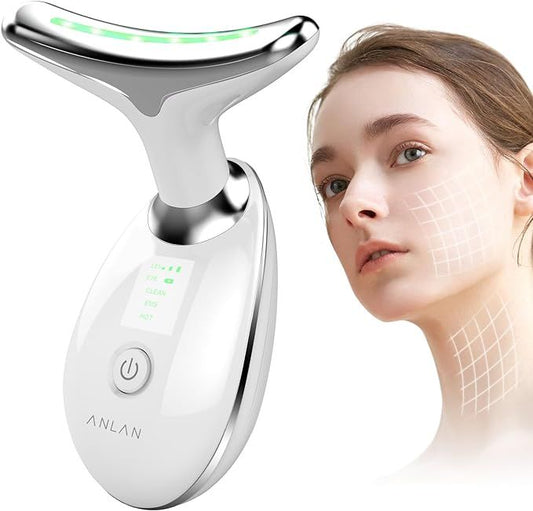 Electric Face Massager Wrinkle Remover LED Photon Face Beauty Device