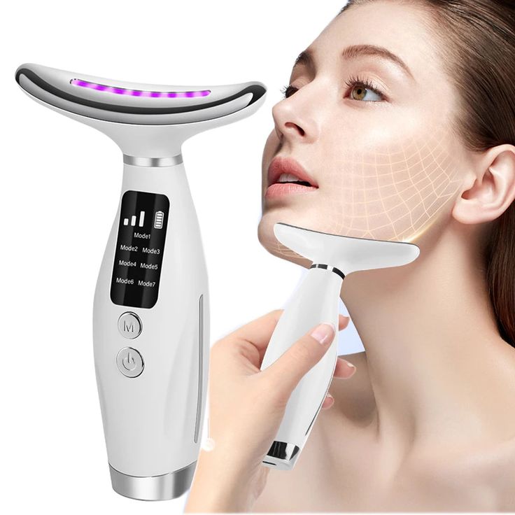 Electric Face Massager Wrinkle Remover LED Photon Face Beauty Device