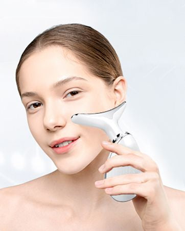 Electric Face Massager Wrinkle Remover LED Photon Face Beauty Device
